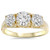2ct Three Stone Diamond Engagement 14K Yellow Gold Ring (H-I, VS)