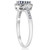 Oval Tanzanite Halo Diamond Ring 10K White Gold (H-I, I1)