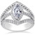 1 5/8ct Marquise Enhanced Halo Diamond Halo Split Engagement Ring 14K White Gold (G-H, I1)