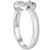 1/4ct Diamond Womens Knot Everlong 14K White Gold Right Hand Band Ring (G-H, I2-I3)