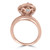 2 1/10ct Oval Morganite Halo Vintage Diamond Engagement Ring 14k Rose Gold (H-I, SI)