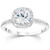 5/8ct Cushion Halo Diamond Engagement Ring 14K White Gold (H-I, I1)