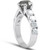4 1/2 Carat Black & White Diamond Engagement Ring 14K White Gold (H-I, I1)