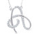 1/4ct Diamond "A" Initial Pendant 18" Necklace 14K White Gold (G-H, I2-I3)