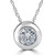 1 1/2ct Bezel Solitaire Diamond Pendant 14K Necklace (H-I, I1)