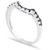 1/4ct Black Diamond Curved Ring 14k White Gold (Black, )