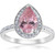4 1/10ct Pink Tourmaline & Diamond Halo Ring 14K White Gold (G-H, SI)