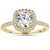 1 3/4ct Cushion Halo Clarity Enhanced Diamond Engagement Ring 14K Yellow Gold (G-H, SI)
