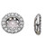 3/4ct Halo Diamond Studs Earring Jackets White Gold (6-6.5mm) (G-H, SI)