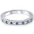 1/6ct Blue & White Diamond Vintage Wedding Ring 14K White Gold (G-H, I1)