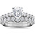 2 1/15ct Diamond Engagement Ring With Matching Wedding Band 14K White Gold (I-J, I1)