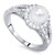 Diamond Pearl Halo Ring 14K White Gold (G/H, I1)