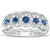 1ct Blue Sapphire & Diamond Vintage Anniversary Ring 14K White Gold (G-H, I1)