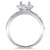 1/3ct Cushion Halo Engagement Ring Setting 14K White Gold (G-H, I1)