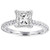 Princess Cut Diamond 1 1/3 ct Engagement Ring 14k White Gold (G-H, SI)