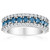 1 1/2ct Blue & White Diamond Wedding Anniversary Ring (G-H, I2-I3)