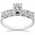 1ct Diamond Engagement Ring Five Stone 14k White Gold (G-H, I1)