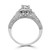 3/4ct Vintage Halo Diamond Engagement Ring 14K White Gold (G-H, I1)