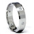Mens 950 Platinum Brushed Diamond Wedding Band Ring (G-H, SI)