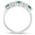 3/4ct Emerald & Diamond 5-Stone Wedding Ring 14K White Gold (G/H, I1-I2)
