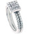 5/8ct Princess Cut Diamond Engagement Wedding Ring Set 14K White Gold (G-H, I2-I3)