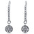 VS 3/8ct Diamond Hoops Pave Dangle Earrings 18K White Gold 1" Tall (G-H, VS)