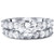 6CT Diamond Eternity Engagement Wedding Ring Set 14K White Gold Lab Grown (H-I, VS)