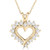 1/2 Carat Genuine Diamond Heart Pendant 14K Yellow Gold 18mm Tall (G/H, I1)
