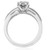 1/2ct Diamond Halo Split Shank Round Cut Engagement Ring 14k White Gold (H-I, I1)