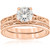 1ct Diamond Solitaire 14k Rose Gold Vintage Engagement Ring Wedding Band (G-H, SI)