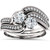1.00CT Two Stone Diamond Forever Us Engagement Ring Set 10K White Gold (H/I, I1-I2)