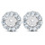 3/8ct Halo Diamond Earring Jackets 14K White Gold (4mm) (H-I, I2-I3)