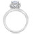1 3/4ct Cushion Halo Diamond Engagement Ring 14k White Gold ((G-H), (SI1-SI2))