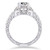 1 1/4ct Vintage Diamond Engagement Ring 1ct center Ring 14K White Gold Enhanced (G-H, I1)