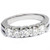 1ct Lab Grown Diamond 5-Stone Wedding Women's 10k White Gold Ring (F-G, VS)