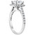 2 1/2 ct Halo Round Cut Diamond Engagement Ring 14k White Gold (G-H, SI)
