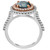 2.10ct Double Halo Blue Diamond 14k Rose & White Gold Halo Engagement Ring ((G-H), SI(1)-SI(2))