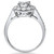 2ct Diamond Halo Engagement Ring Setting 14K White Gold (G-H, SI)