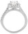 2 ct Cushion Halo Diamond Engagement Ring Matching Wedding Set 14k White Gold (G-H, SI)