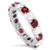 2 ct Ruby & Diamond Eternity Ring 14K White Gold Womens Stackable Wedding Band (G-H, I1)