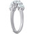 1 1/2 Ct EX3 Lab Grown Diamond Five Stone Wedding Ring 14k White Gold EX3 Lab Grown (G-H, SI)