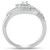 1/3 Ct Diamond Engagement Ring Twist Halo Wedding Band Set 10 White Gold (H-I, I1)