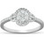 1/4Ct Halo Diamond Engagement Ring 10k White Gold (H-I, I1)