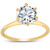 2 Ct Round Solitaire Diamond Engagement Ring 14k Yellow Gold (H-I, I1)