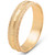 5MM Hand Carved 10k Yellow Gold Diamond Facet Cut Mens Wedding Band