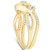 3/8CT Diamond Engagement Wedding Ring Set Infinity Twist Halo 10k Yellow Gold (H-I, I1)