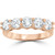 2 Ct Five Stone Diamond Wedding Ring Anniversary Womens Band 14k Rose Gold (H/I, I1-I2)
