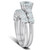 3 Ct Diamond Engagement Wedding Ring Set (1ct Center) 14k White Gold Enhanced (G-H, SI)