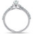 3/4 Ct TDW Diamond Side Stone Engagement Ring 14k White Gold (G-H, I1)