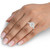 3/4Ct Double Halo Diamond Engagement Ring Oval Setting Semi Mount 14k White Gold (H-I, I1)